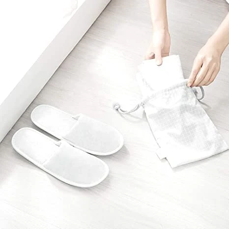 Disposable Slippers, Non-Slip Closed Toe Disposable SPA Slippers Portable Indoor Slippers for Hotel, Travel, Guests and Home