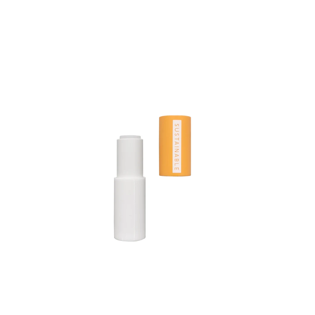 Eco Friendly Sustainable Cosmetic Packaging Beauty Wholesale Empty Orange Ceramic Lipstick Tube Cosmetic Package