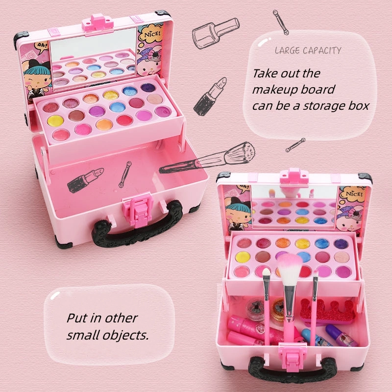 Wholesale Emulational Cosmetic Set Makeup Toy Girls Play House Pretend Play Toys Emulational Make up Set Kids Toy for Girls Kids Make up Set