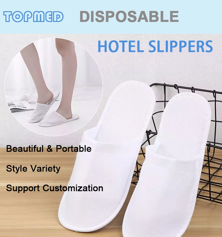 Hotel Consumables Closed Toe Slipper Disposable PP+EVA Hotel Slippers