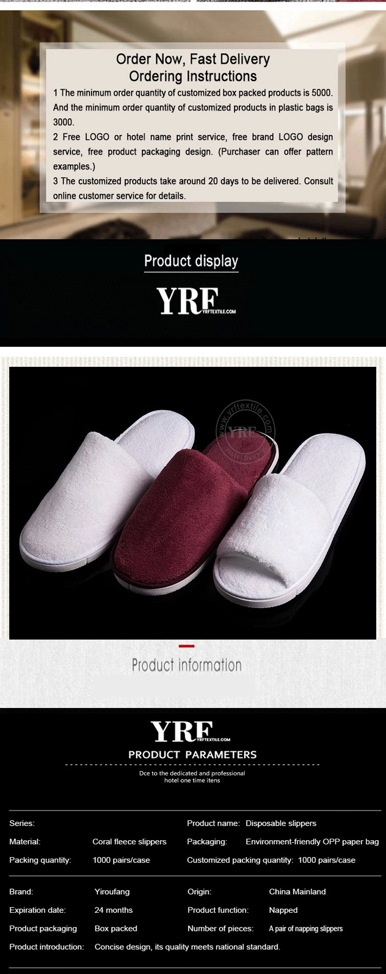 White Washable Open Toe Cotton Terry Slippers Hotel Slippers
