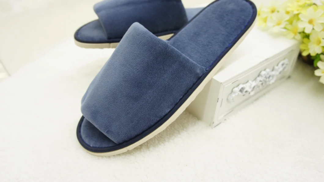 Low Price Cotton Velvet Hotel Slipper Soft Personalized Slippers Disposable