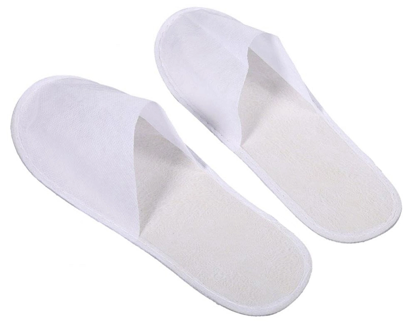 Hot Sale Customized Logo Closed Toe White Hotel Home Disposable Slippers