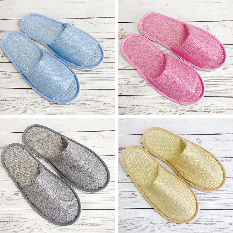 Disposable Open Toe EVA Sole Hotel Room Slippers in Stock