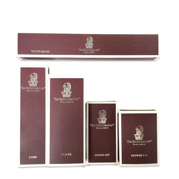 Customized Logo Luxury Disposable Hotel Supply Guest Airline Amenities Set