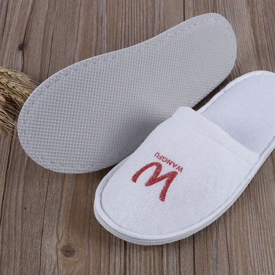 Personalized Closed Toe Disposable Hotel Cotton Slipper