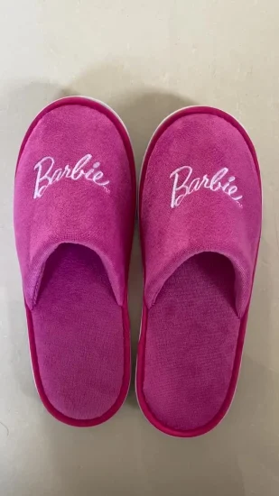 OEM Custom Logo Manufacturers Washable Disposable Hotel White Terry Slippers Personalized